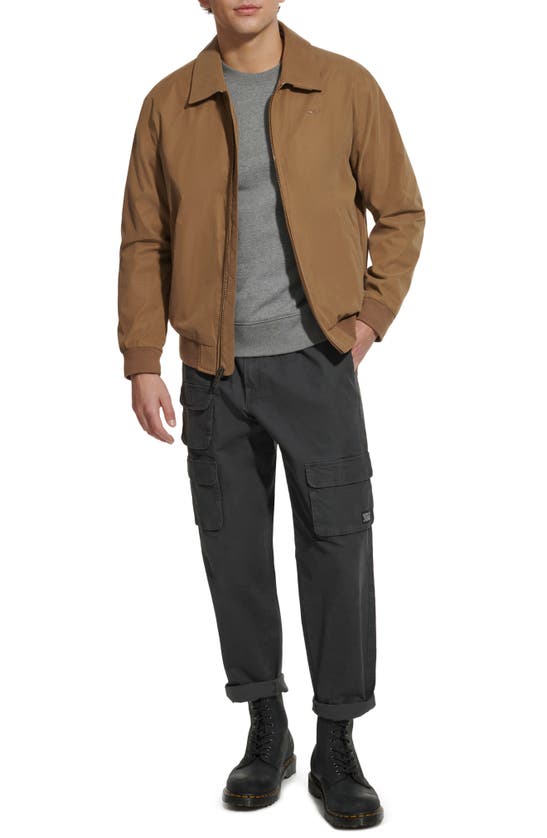 Dockers Micro Twill Golf Bomber Jacket In Brown