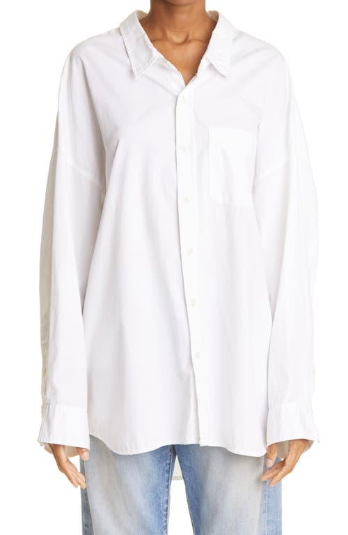 R13 Oversize Oxford Button-Up Shirt White at Nordstrom