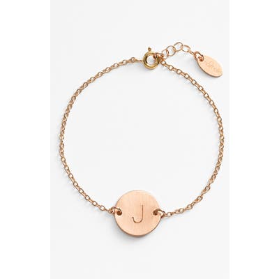 Nashelle 14K-Gold Fill Initial Disc Bracelet