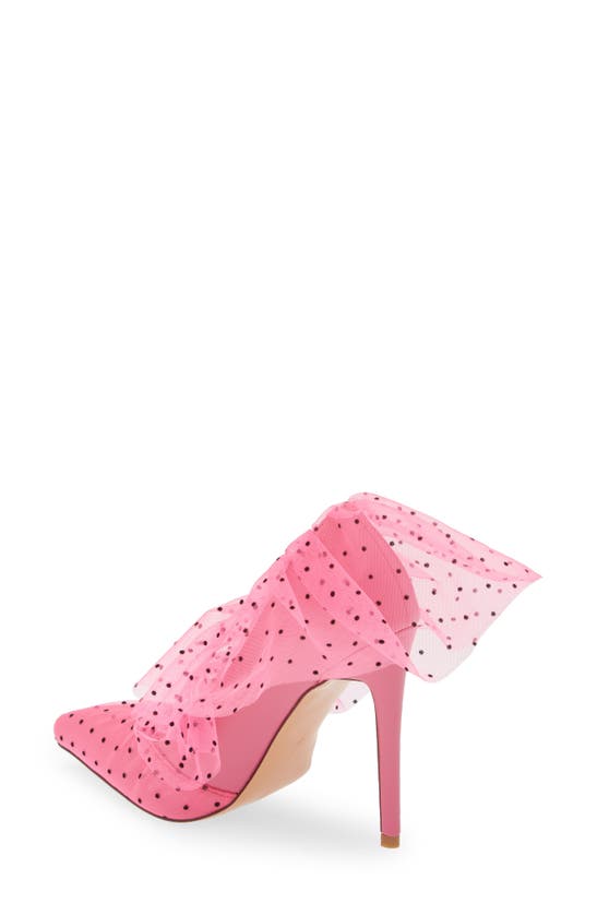 Azalea Wang Discreet Pink Polka Dot Tulle Pump In Pink