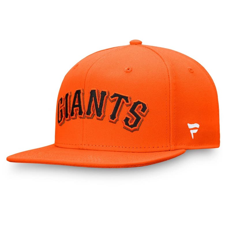 Fanatics branded orange san francisco giants team core fitted hat