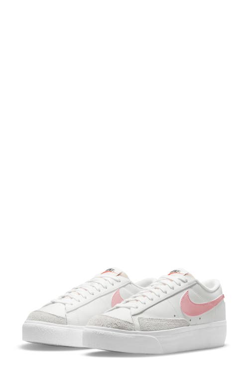 Blazer Low Platform Sneaker in White/Pink Glaze/White