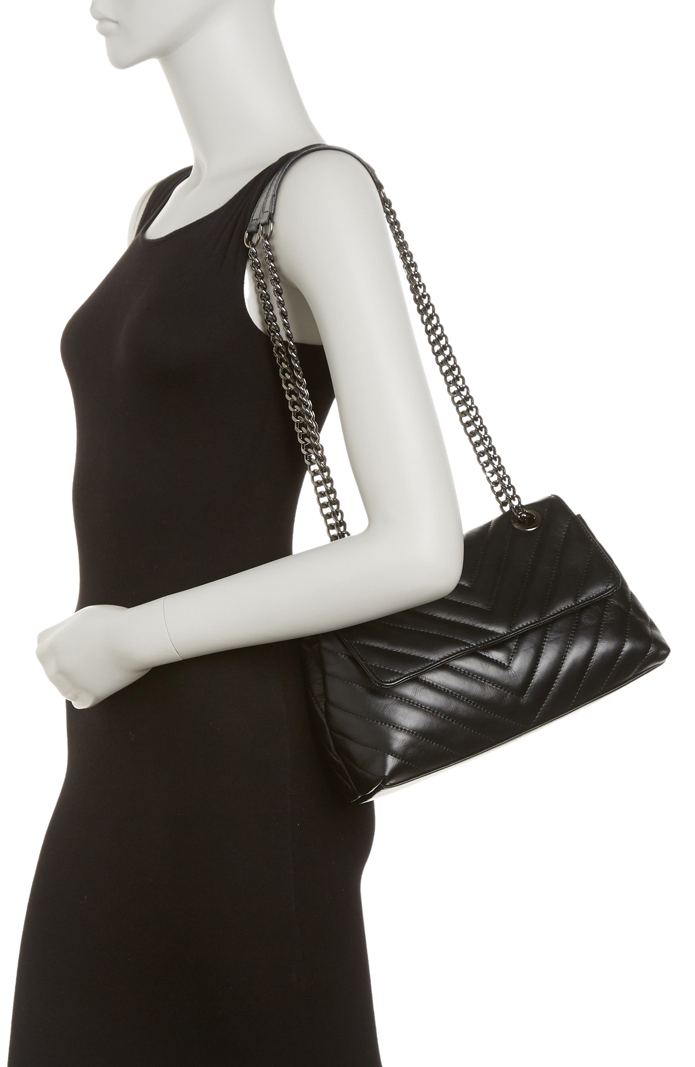 Maison Heritage Yuri Quilted Leather Shoulder Bag In Black
