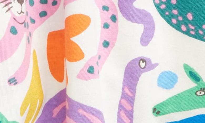 Shop Mini Boden Kids' Print Jersey Skort In Multi Safari Friends