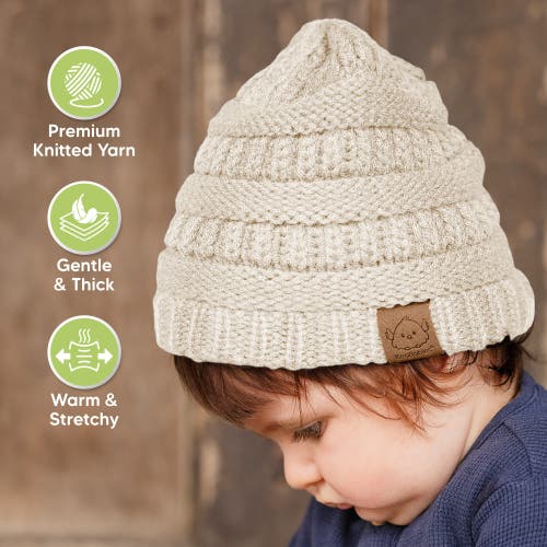 Shop Keababies 3-pack Warmzy Baby Beanies In Latte