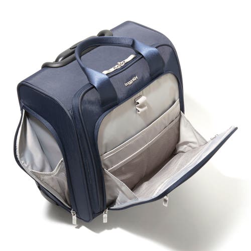 Baggallini 2 Wheel Underseater Carry On Luggage In French Navy