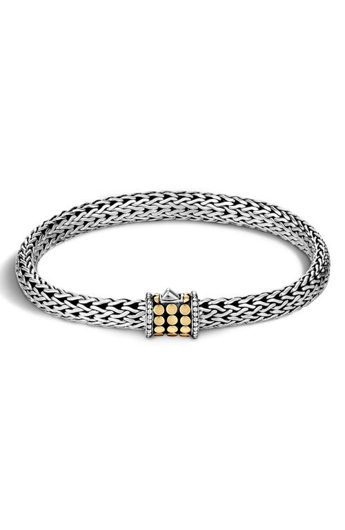 John Hardy Classic Chain Dot Bracelet in Silver/gold at Nordstrom, Size Large