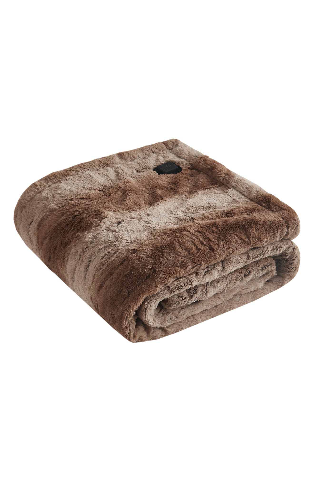 BEAUTYREST Zuri Heated Faux Fur Throw Blanket | Nordstromrack