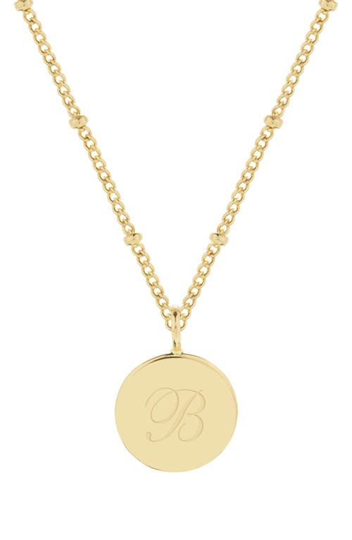 Lizzie Initial Pendant Necklace in Gold B