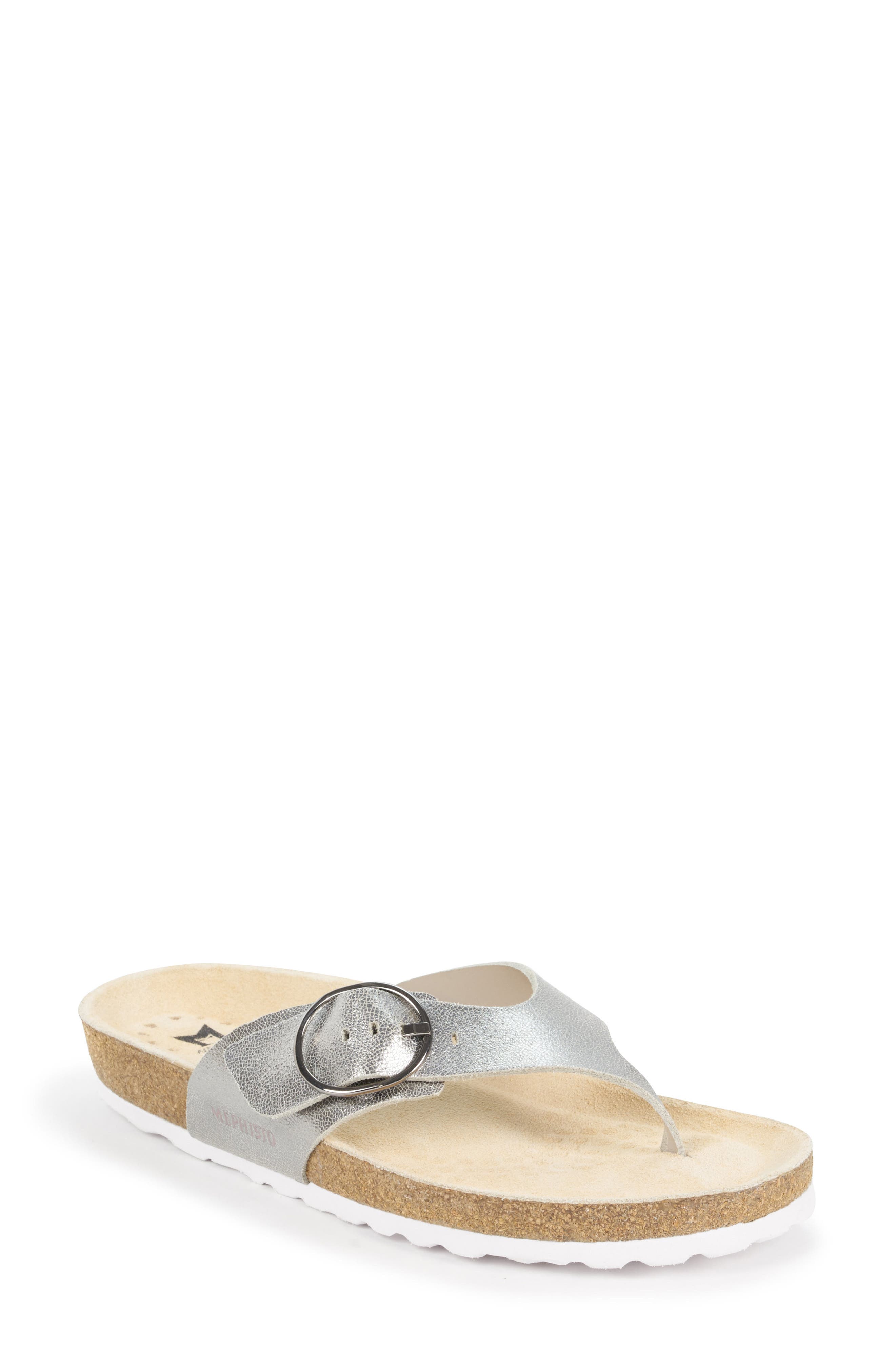 Mephisto Natalina Slide Flip Flop, Metallic