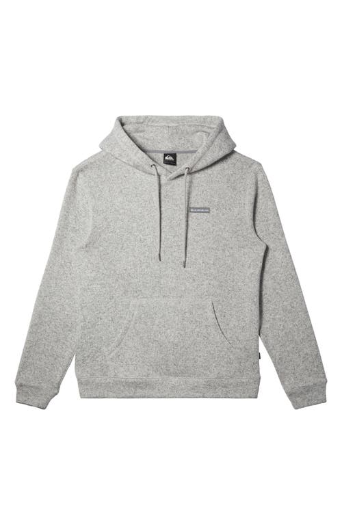 Quiksilver Keller Fleece Lined Hoodie In Light Grey Heather