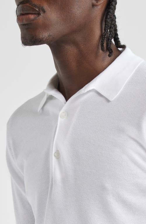 John Smedley Adrian Cotton Jersey Polo In White