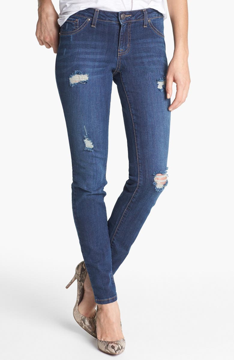 Jessica Simpson 'Kiss Me' Deconstructed Skinny Jeans (Powder Blue ...