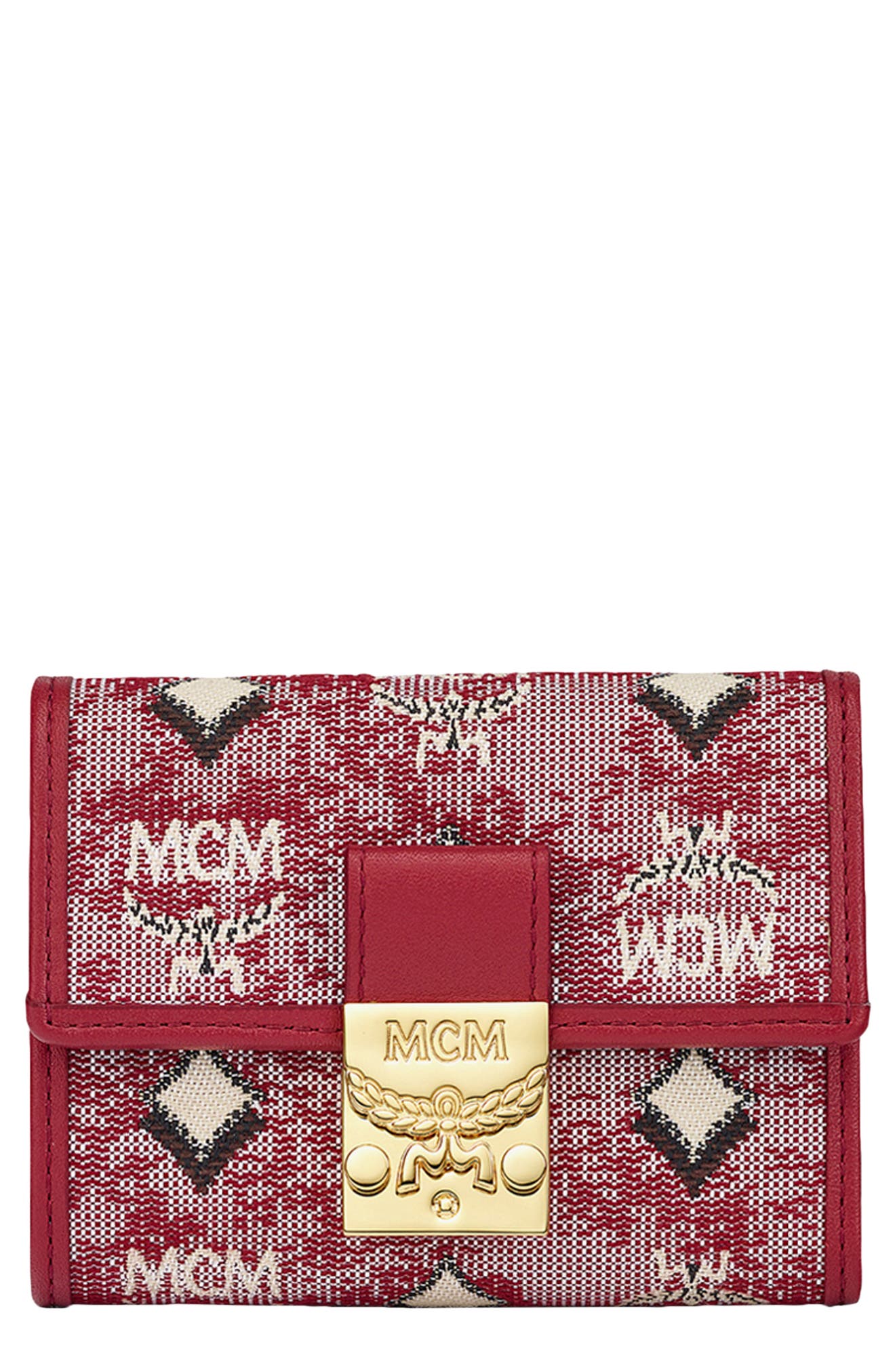 MCM Mini Trifold Wallet in Red at Nordstrom