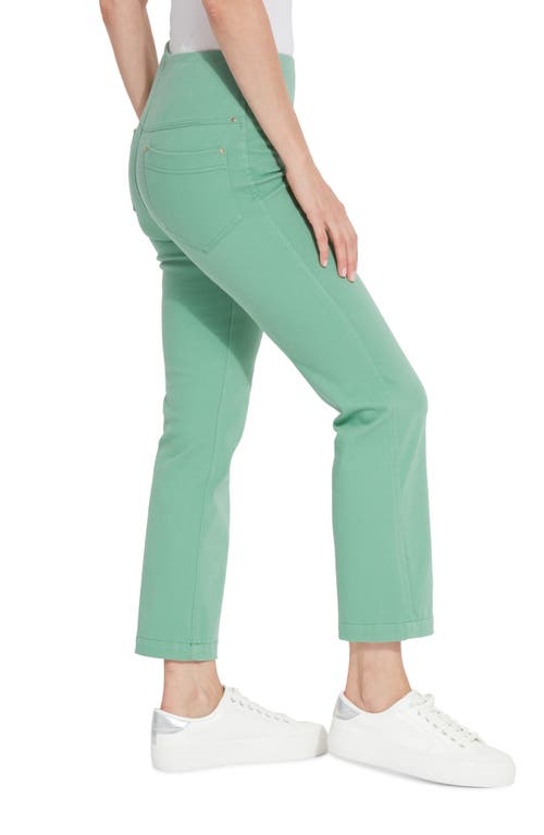 Shop Lyssé Pull-on Baby Bootcut Ankle Jeans In Indie Green