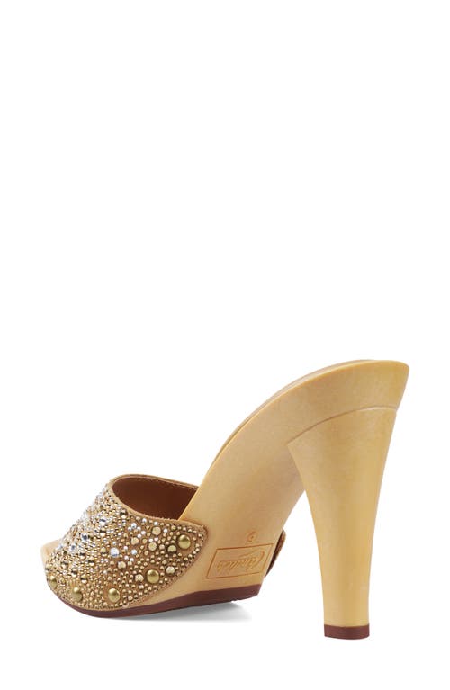 Shop Candies Candie's Kaia Platform Slide Sandal In Dark Beige