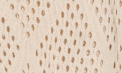 By Design Regina Pointelle Knit Cardigan In Sand