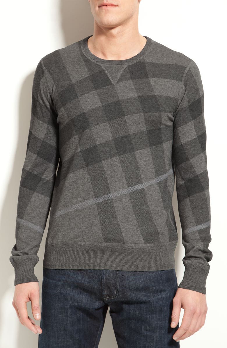 Burberry Brit Check Print Cashmere & Cotton Sweater | Nordstrom