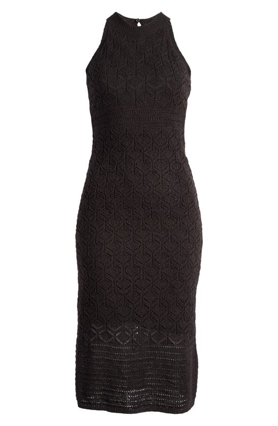 Shop Luxely Fern Sleeveless Sweater Dress In Meteorite