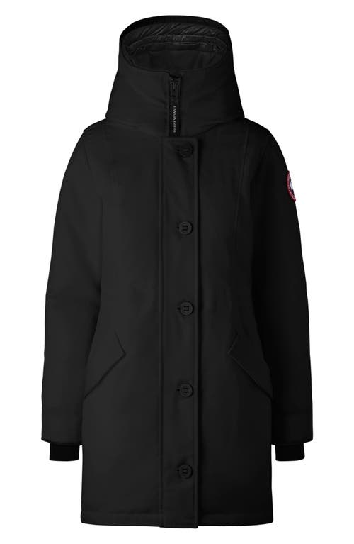 Canada Goose Women's Rossclair Water Resistant 750 Fill Power Down Parka in Black