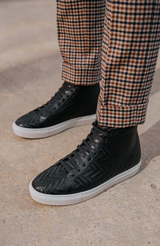 Shop Taft High Top Sneaker In Black Woven