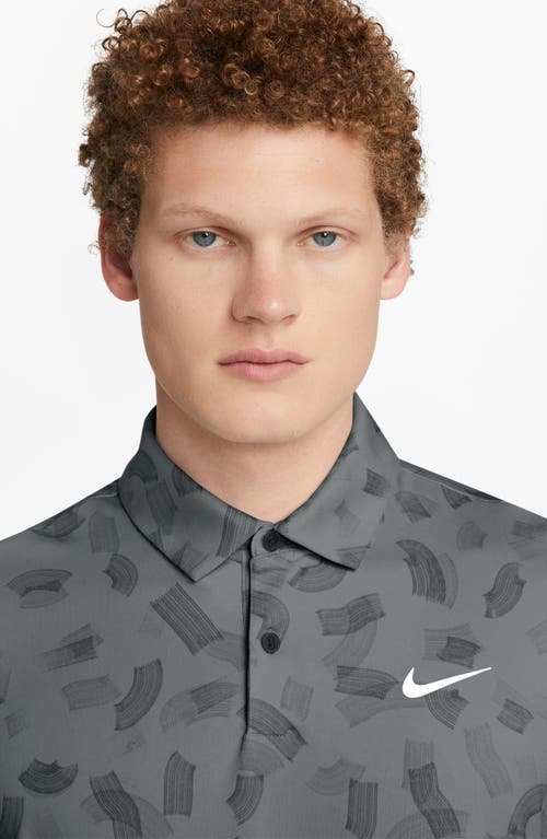 Shop Nike Golf Dri-fit Tour Golf Polo In Dark Smoke Grey/white