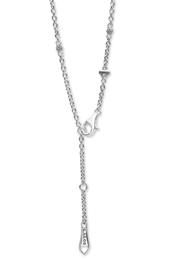 Shop Lagos Rittenhouse Diamond Pavé Pendant Necklace In Silver