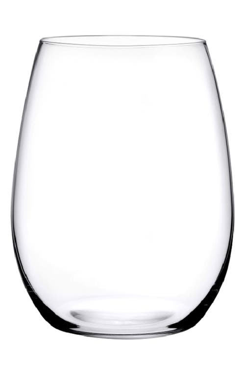 NUDE Set of 4 Stemless Bordeaux Glasses in Clear