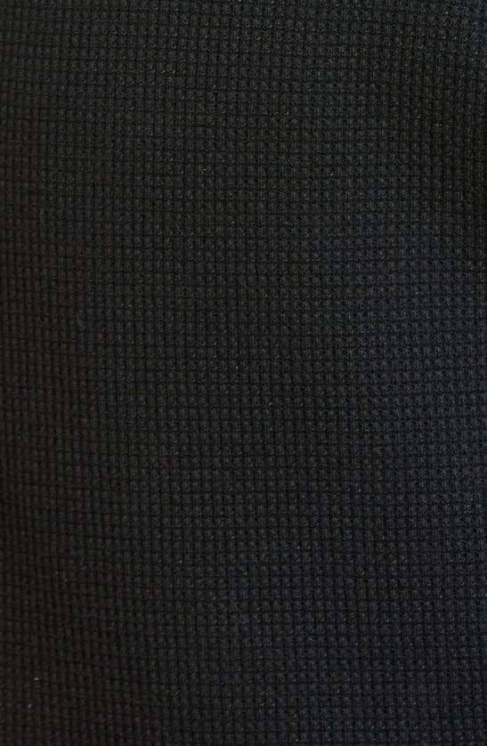 Splendid Waffle Open Cardigan In Black