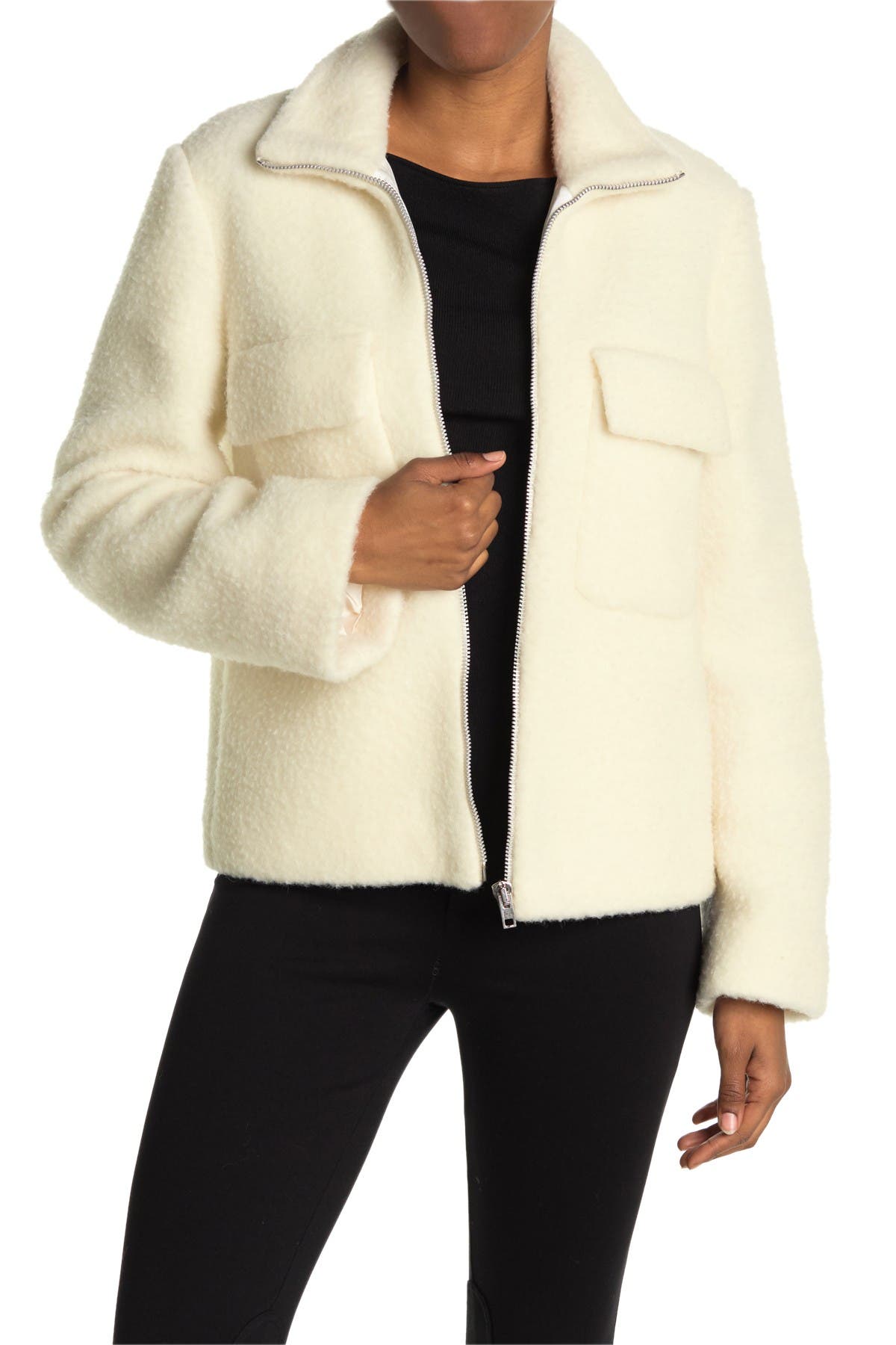 helmut lang fur bomber