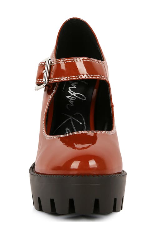 London Rag Millenial Bug Mary Jane Platform Pump In Tan
