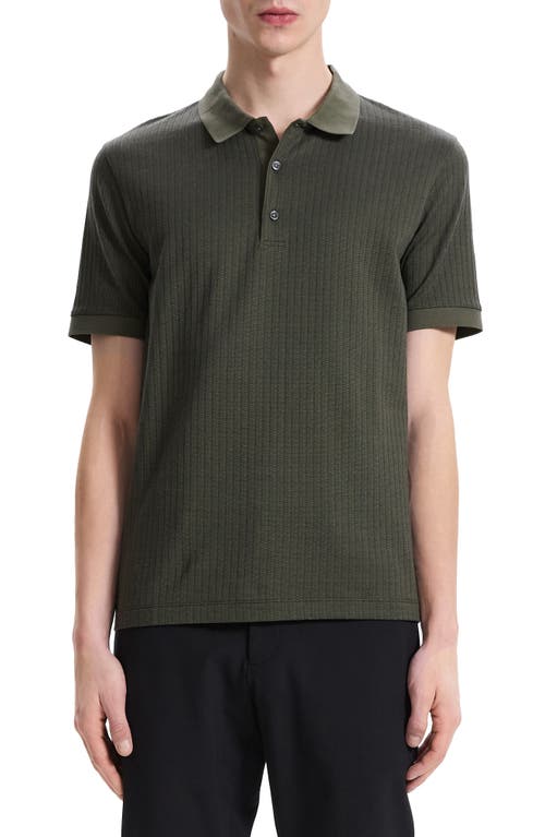 Theory Zelig Jacquard Stripe Cotton Polo at Nordstrom,