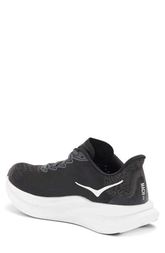 Shop Hoka Mach 6 Running Shoe In Black / White