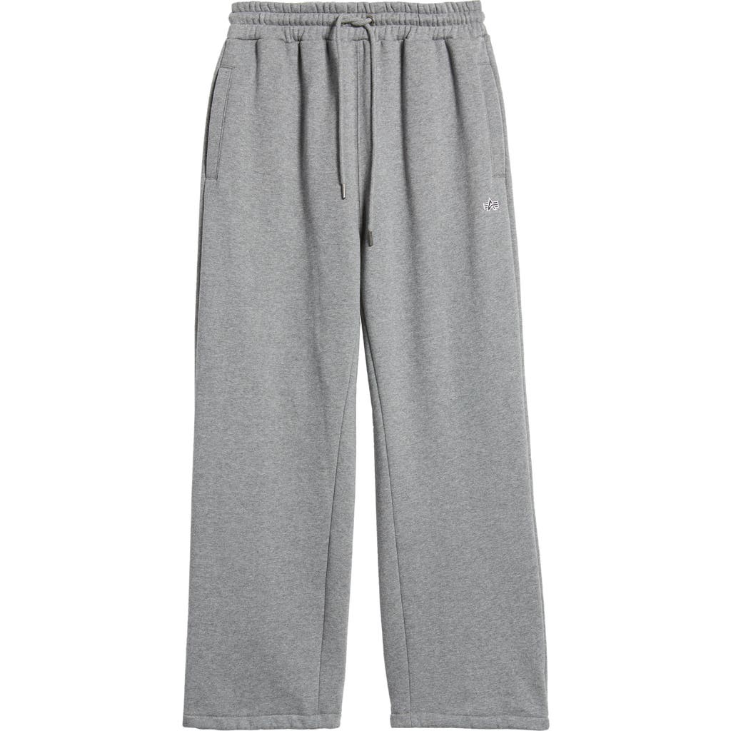 Alpha Industries Essential Drawstring Sweatpants In Medium Charcoal Heather