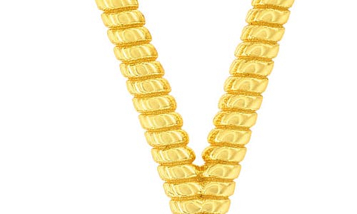 SIMONA SIMONA CROISSANT INITIAL PENDANT NECKLACE