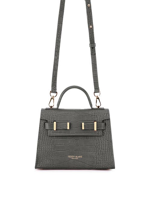 Shop Teddy Blake Ava Croco Gold 9" In Grey