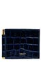 T-Line Croc Embossed Leather Money Clip Wallet