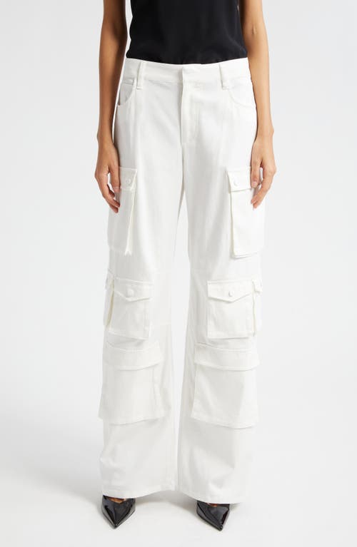Alice + Olivia Olympia Mr. Baggy Cargo Pants Off White at Nordstrom,