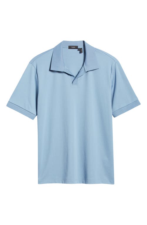 Shop Theory Malden Jc. Atlas Cotton Polo In Mountain Sky