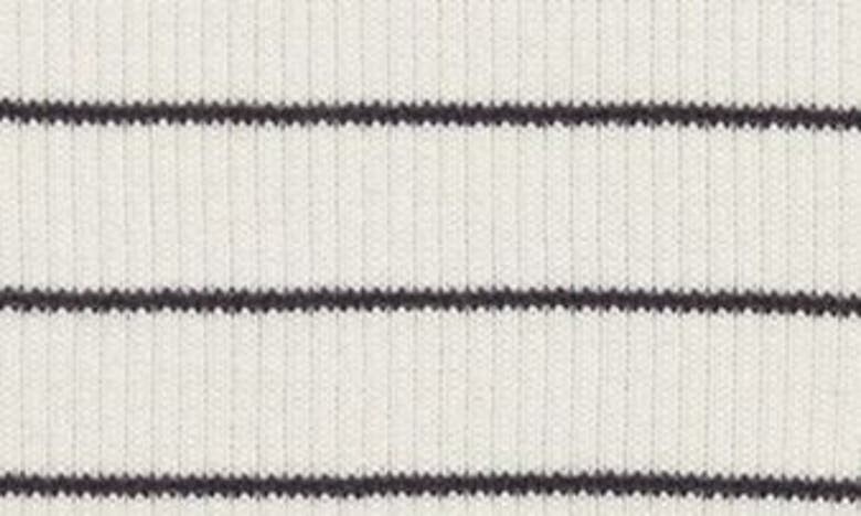 Shop Atm Anthony Thomas Melillo Stripe Cotton & Silk Knit Midi Skirt In Chalk / Ink