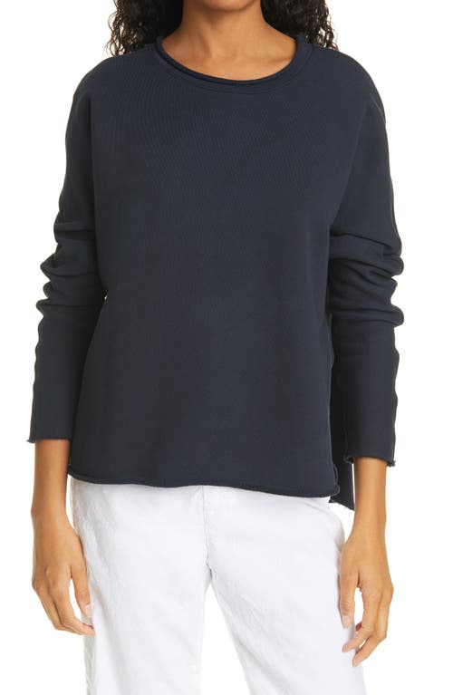 Frank & Eileen Long Sleeve Cotton Capelet in British Royal Navy