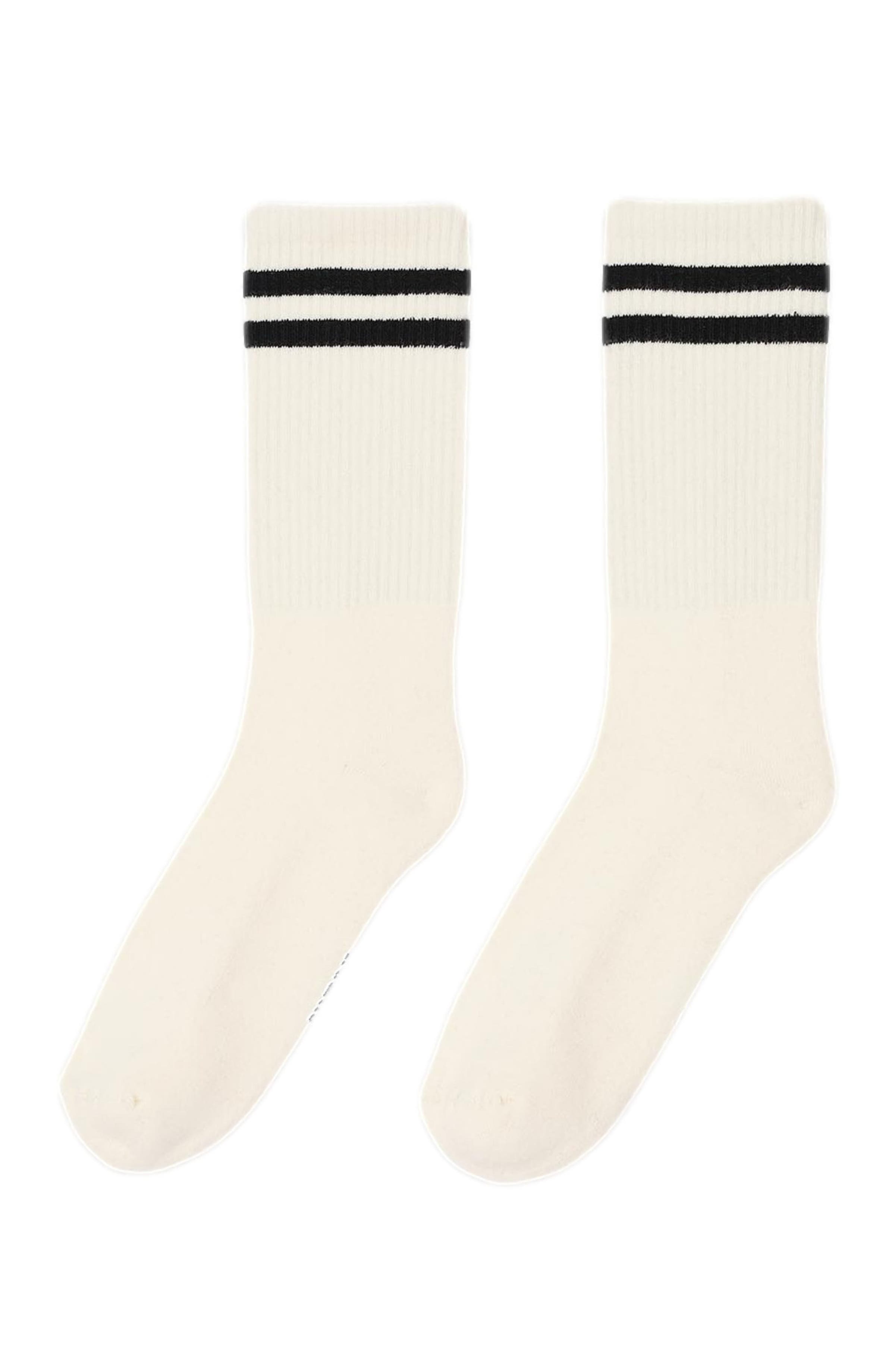 SANDRO Sports socks in Ecru 