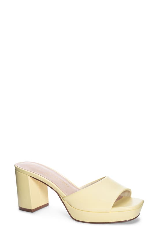 Chinese Laundry Tai Platform Sandal In Light Yellow