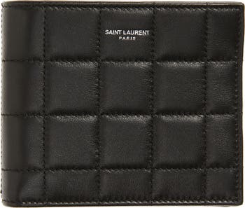 Saint Laurent - Men - Leather-trimmed Monogrammed Coated-canvas Billfold Wallet Brown