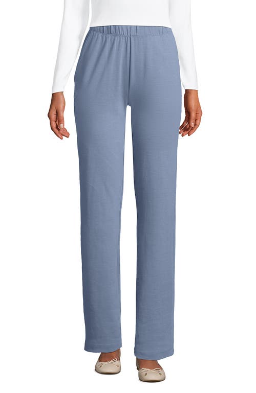 Shop Lands' End Sport Knit High Rise Pants In Pale Slate Blue