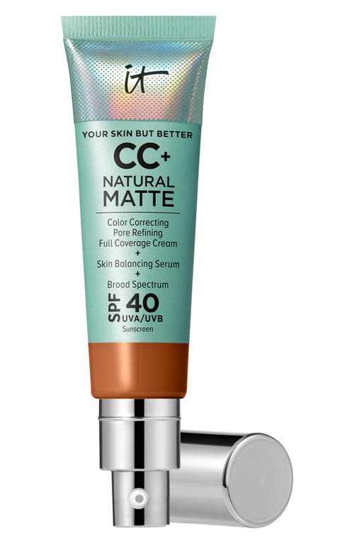 IT Cosmetics CC+ Natural Matte Color Correcting Full Coverage Cream in Rich Cool at Nordstrom