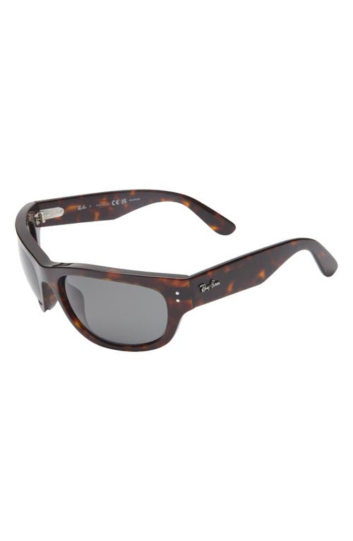 Ray Ban Ray-ban 63mm Polarized Pillow Sunglasses In Havana