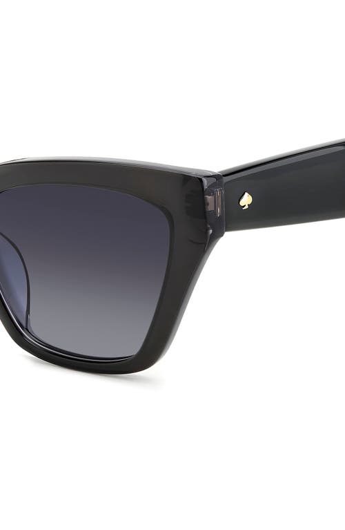 Shop Kate Spade New York Fay 54mm Gradient Cat Eye Sunglasses In Dark Grey Black/grey Shaded