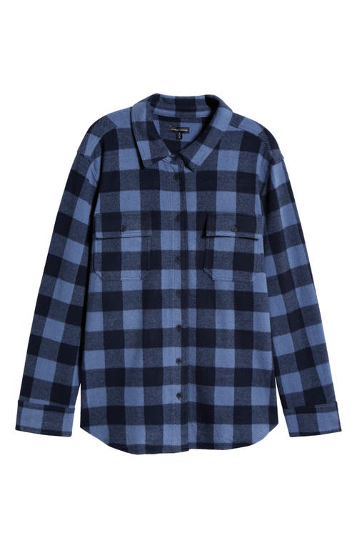 Shop Universal Standard Maine Flannel Button-up Shirt (regular & Plus) In Midnight Plaid