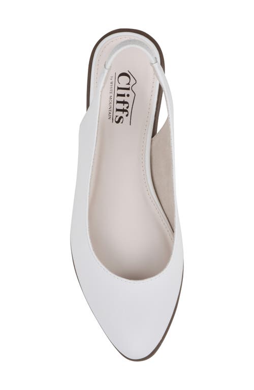 Shop Cliffs By White Mountain Memory Slingback Flat In White/smooth